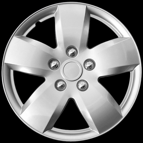 DAI Snap-On Hubcaps - 14'' Silver - Set Of 4