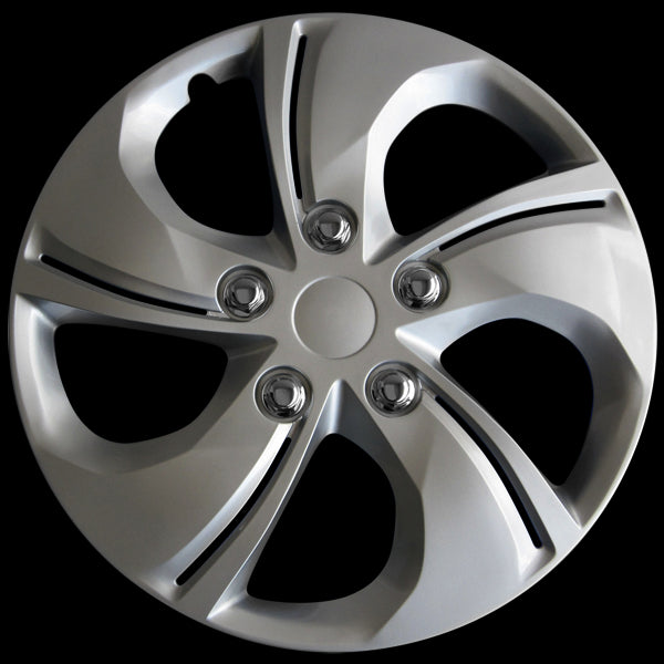 DAI Snap-On Hubcaps - 15'' Silver - Set Of 4