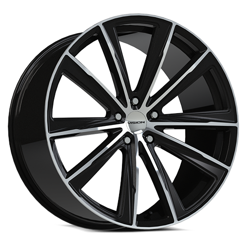 Vision Wheel 471 Splinter Vision 22x10.5 5x120 20 74.1 Gloss Black Machined Face