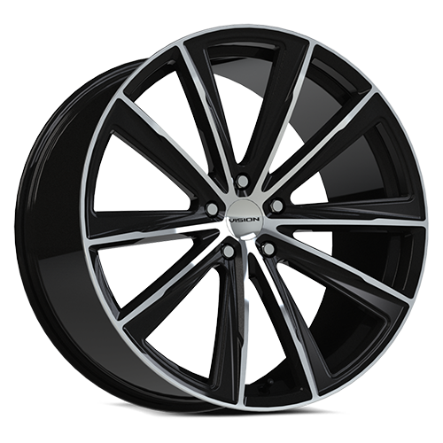 Vision Wheel 471 Splinter Vision 18x8.5 5x108 38 73.1 Gloss Black Machined Face