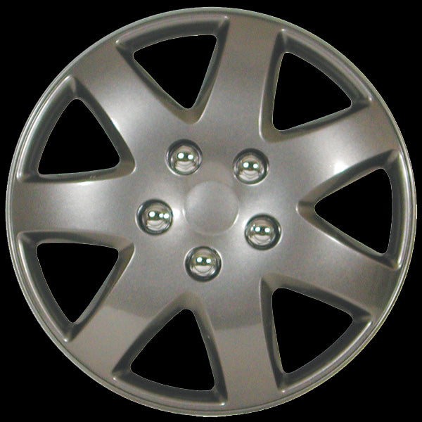 DAI Snap-On Hubcaps - 16'' Silver - Set Of 4