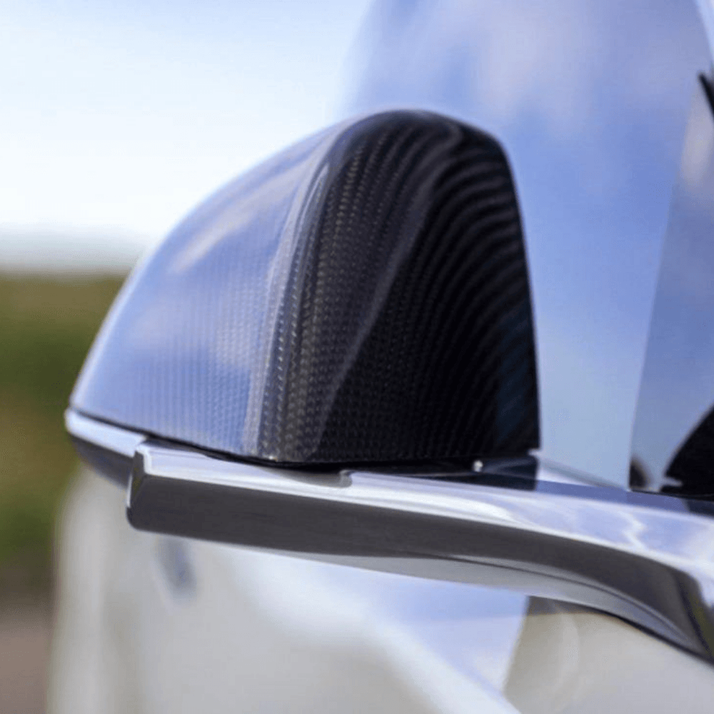 Carbon Fiber Mirror Caps | Tesla Model Y - CARBONE PRESTIGE