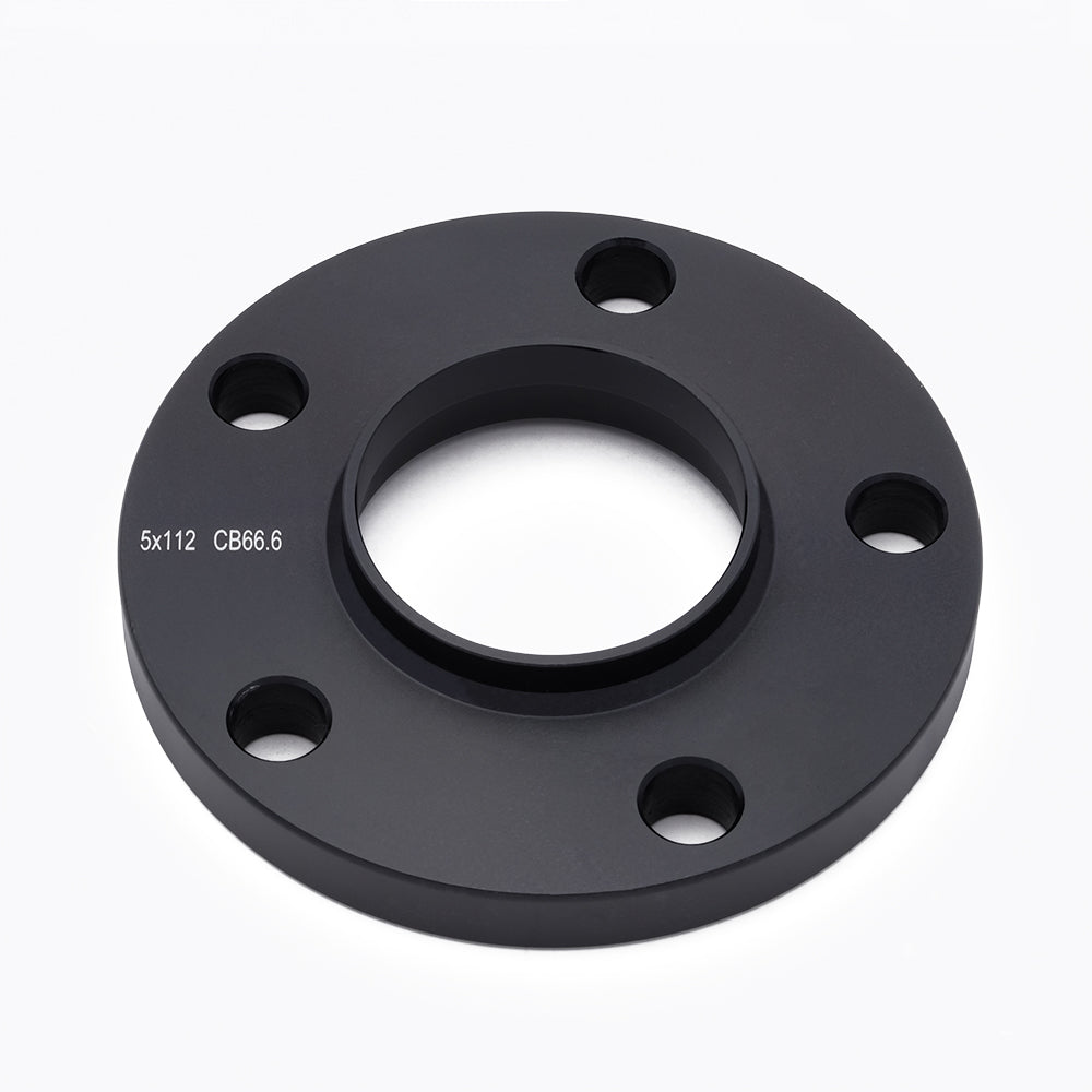 Hub Centric Wheel Spacer-Black-5x112mm-Bore 66.6mm-Thickness 15mm (9/16")