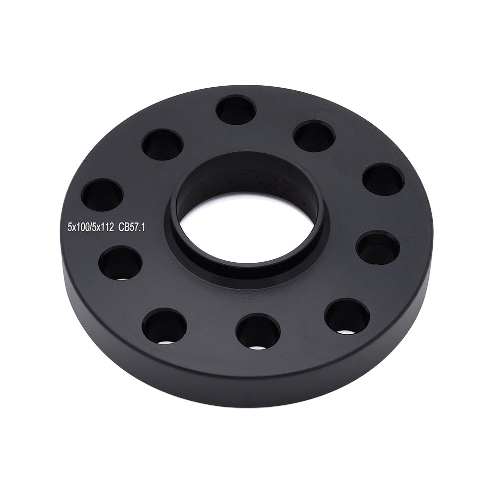Hub Centric Wheel Spacer-Black-5x100/112mm-Bore 57.1mm-Thickness 20mm (13/16")