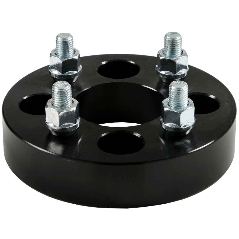 Billet Wheel Adapter-Black-4x100 to 4x100mm-Bore 60.0mm-Thickness 32mm (1.25'')-12x1.50mm