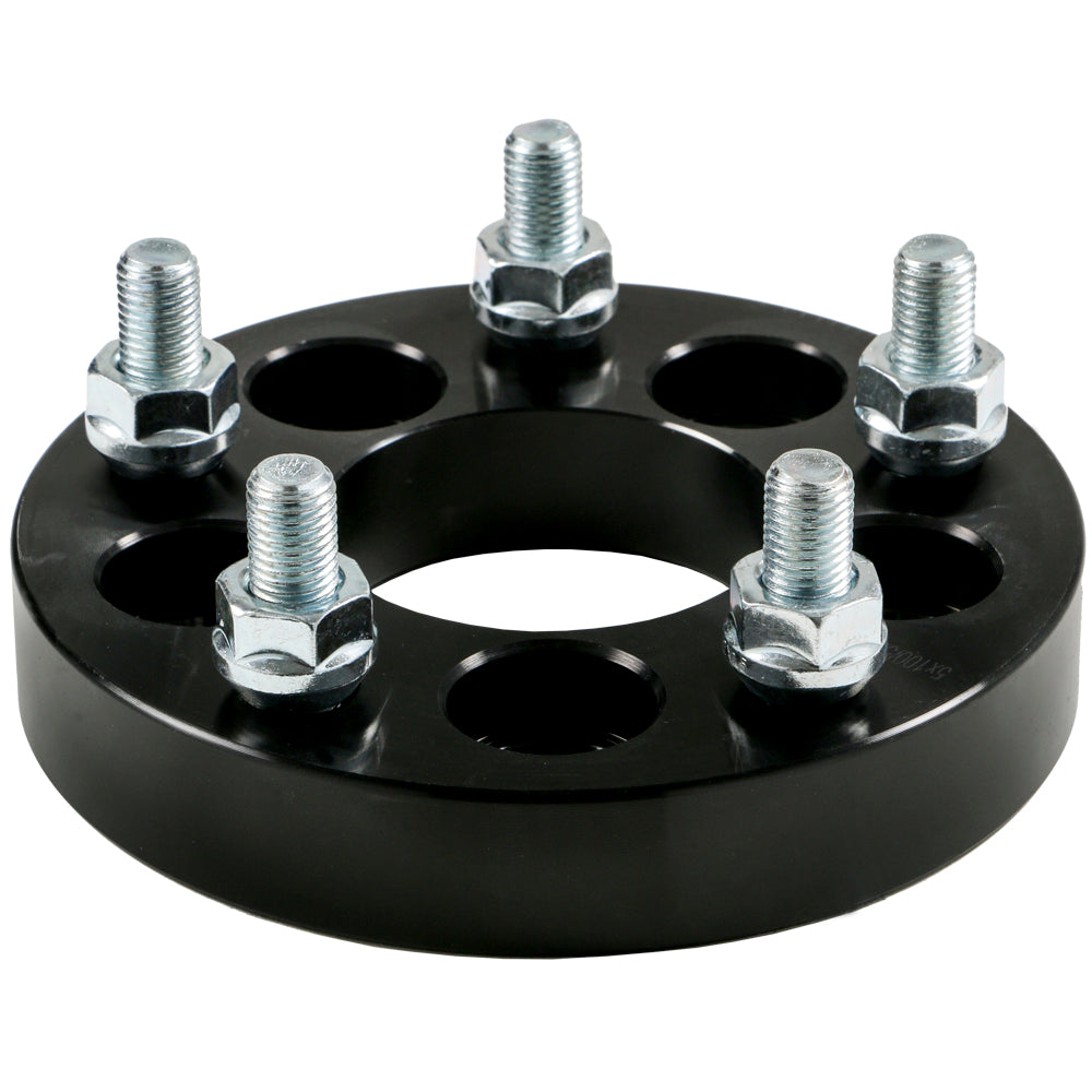 Billet Wheel Adapter-Black-5x100 to 5x114.3mm-Bore 64.0mm-Thickness 25mm (1.00'')-12x1.50mm
