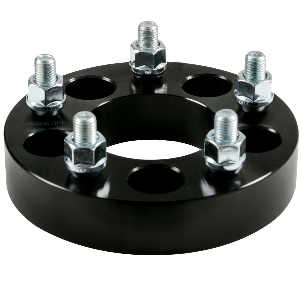 Billet Wheel Adapter-Black-5x114.3 to 5x120.65mm-Bore 74.0mm-Thickness 32mm (1.25'')-12x1.50mm