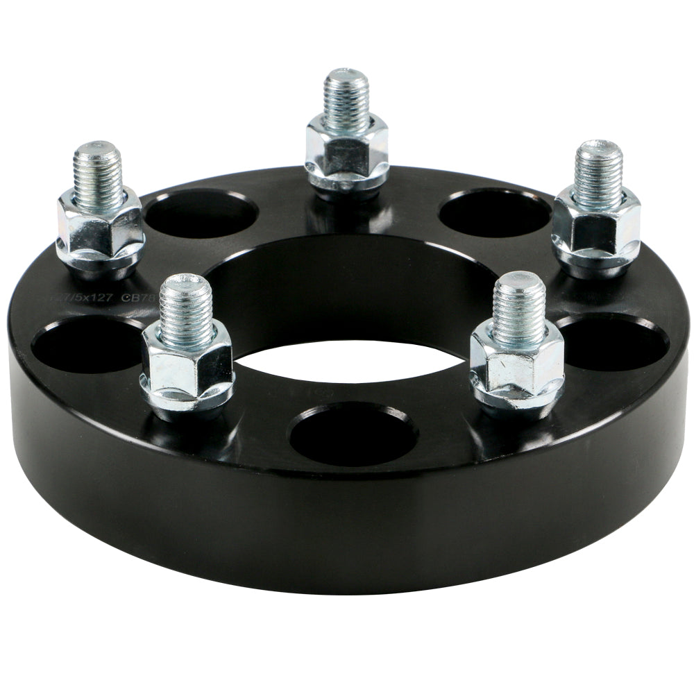 Billet Wheel Adapter-Black-5x127 to 5x127mm-Bore 78.0mm-Thickness 32mm (1.25'')-12x1.50mm