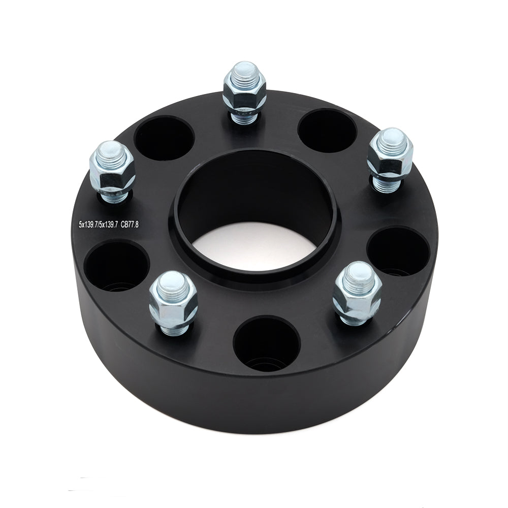 Billet Wheel Adapter-Black-5x139.7 to 5x139.7mm-Bore 77.8mm-Thickness 51mm (2.00'')-14x1.50mm