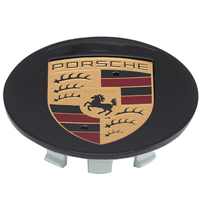 OEM Porsche Cap- Black With Gold Crest (Big)