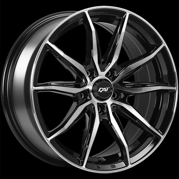 DAI WHEELS FRANTIC 15X6.5 4X100 38 73.1 GLOSS BLACK WITH MACHINED FACE - TheWheelShop.ca