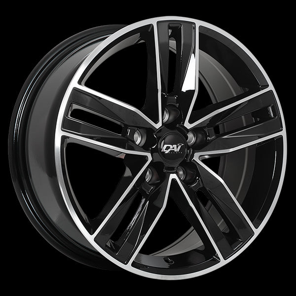 DAI WHEELS PRIME 17X7.0 5X120 42 64.1 GLOSS BLACK WITH MACHINED FACE - TheWheelShop.ca
