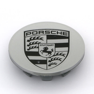 OEM Porsche Cap- Silver With Black Crest (Small)