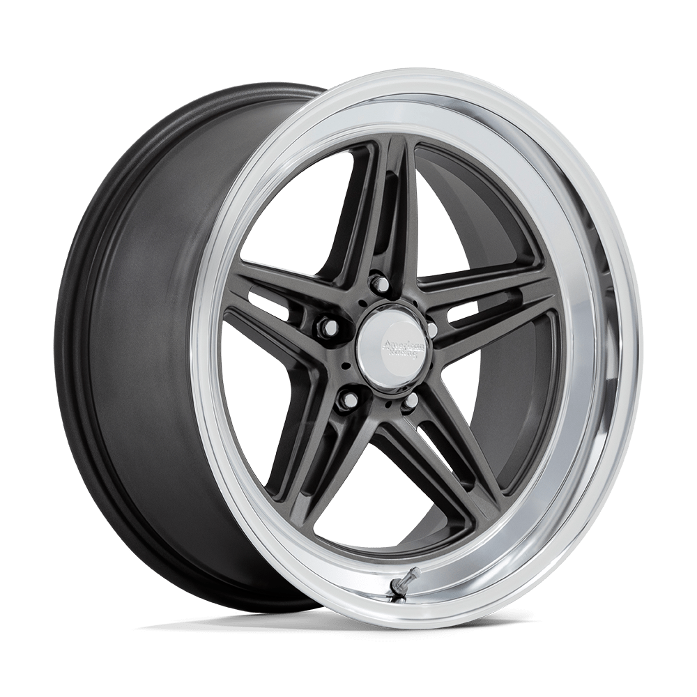 American Racing Vintage Vn514 Groove 20x10 5x120.65 6 72.6 Anthracite With Diamond Cut Lip