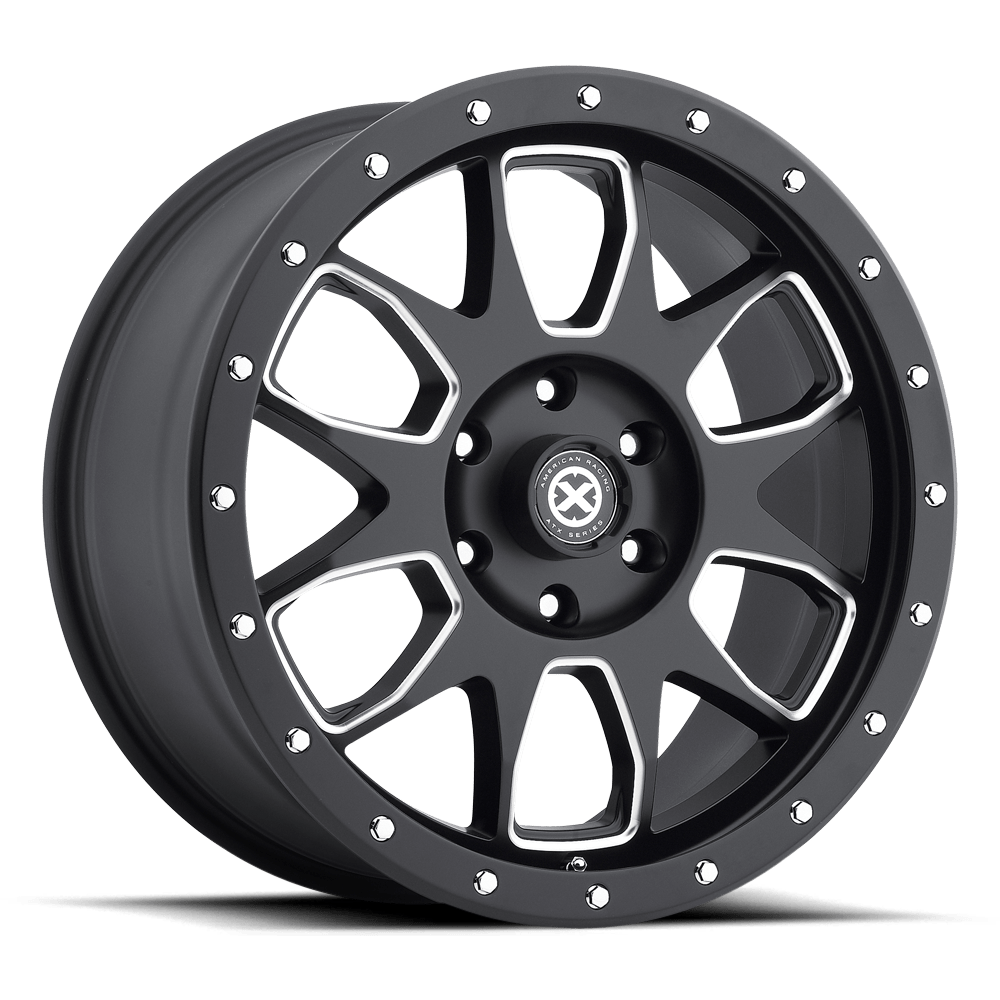 ATX Series Ax196 17x9 6x139.7 45 93.1 Satin Black With Milled Accents