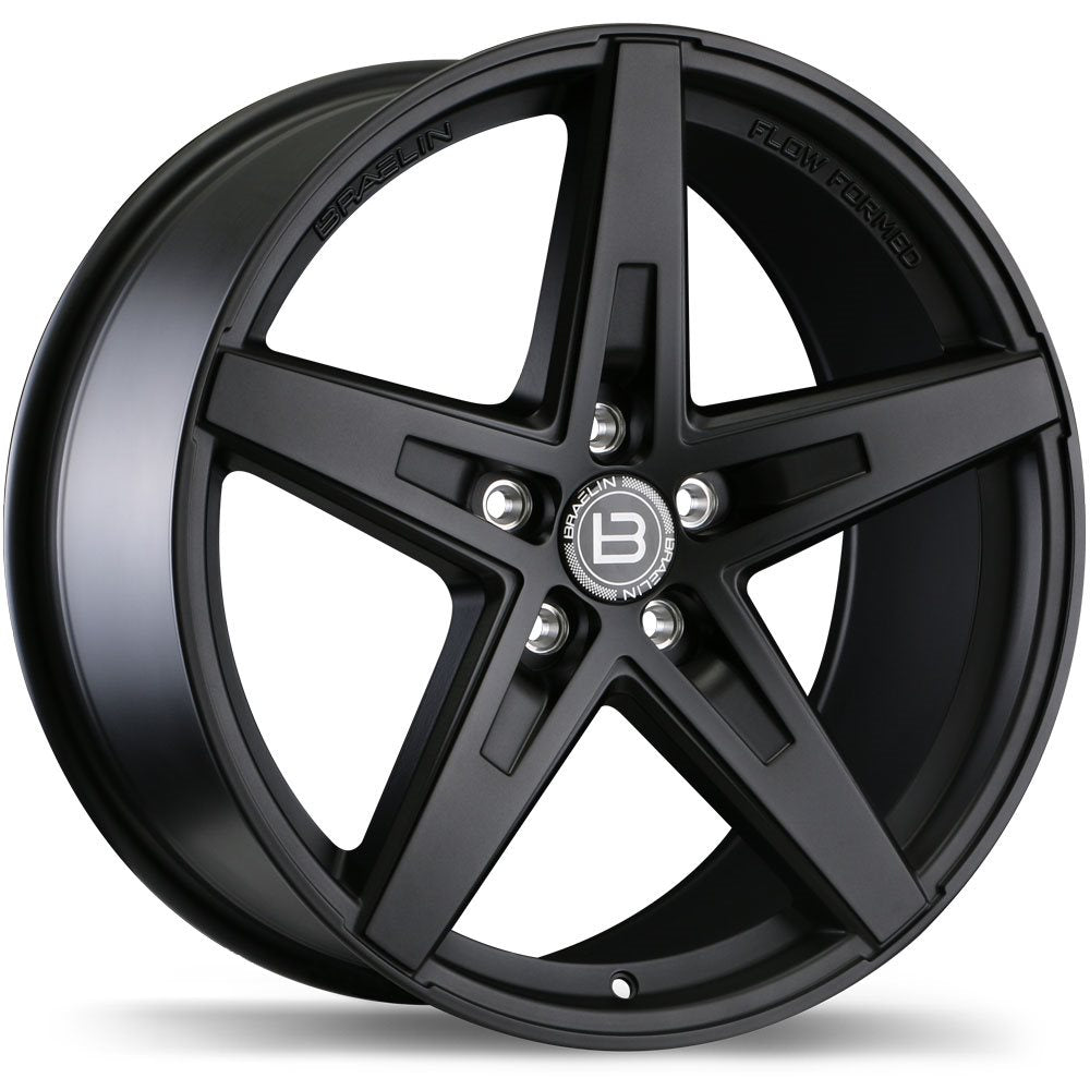 BRAELIN BR08 19X8.5 5X120MM +25 67.1 MATTE BLACK - TheWheelShop.ca