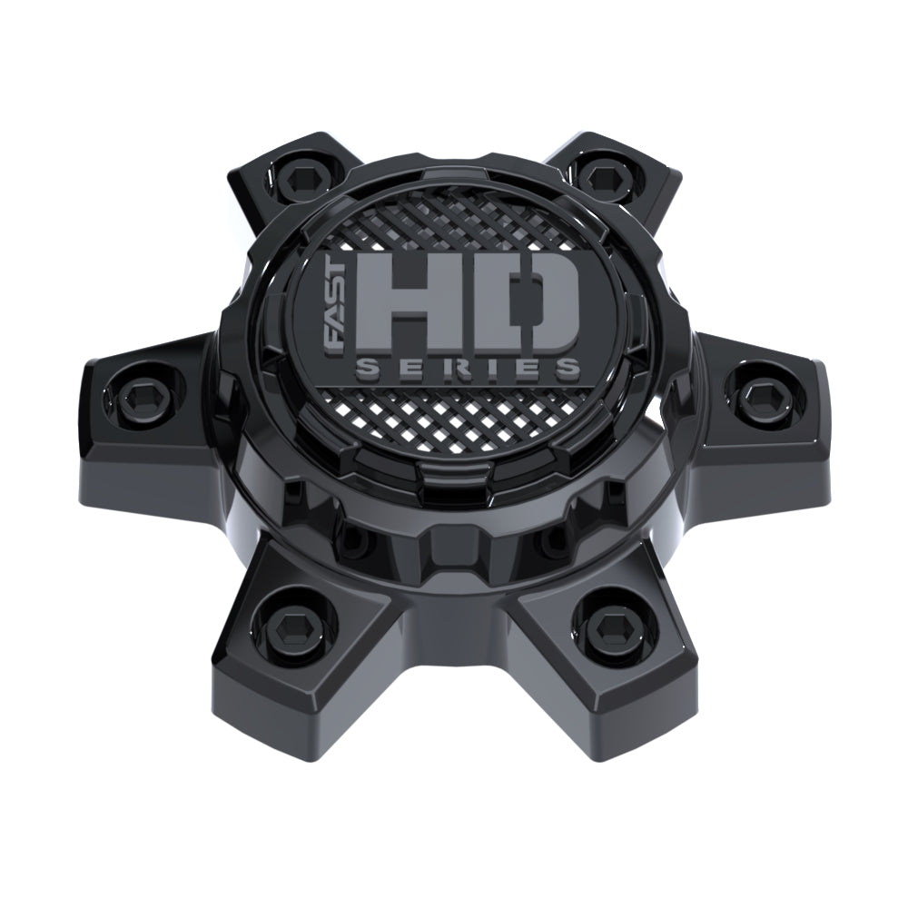 Gloss Black Cap With Gloss Black Hardware And Gunmetal Fast HD Series Logo