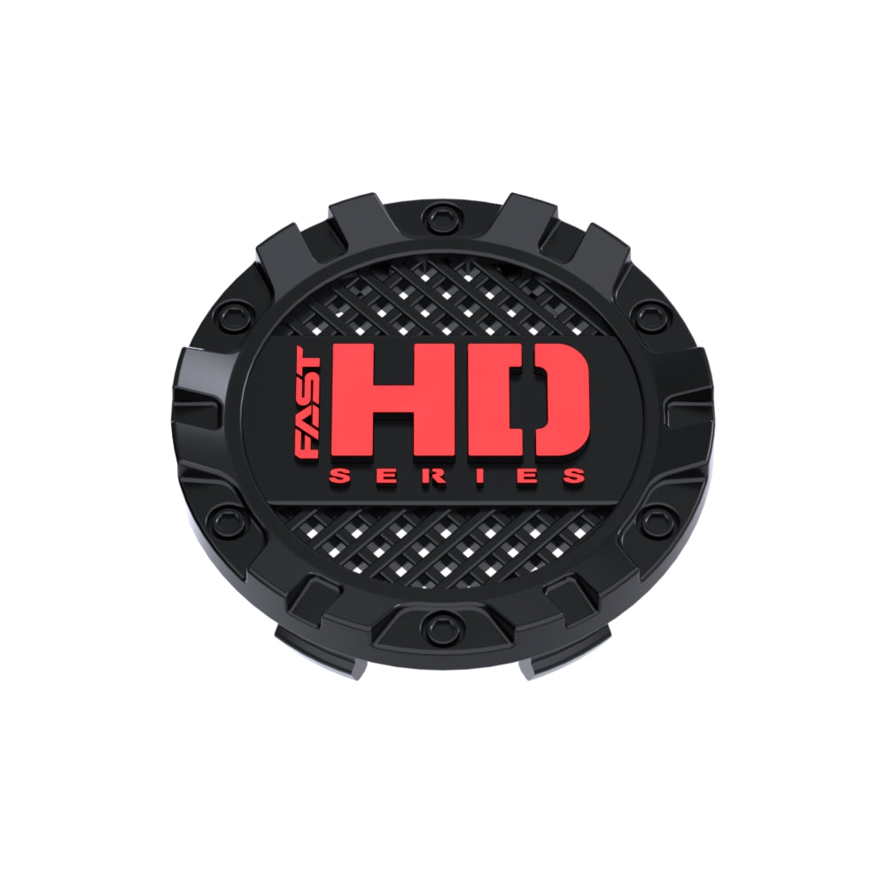 Satin Black Cap and Red Fast HD Series Logo