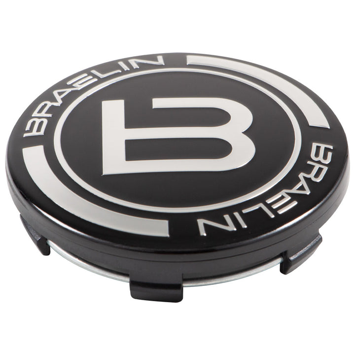 Braelin BR08 | BR09 | BR10 | BR11 | BR12 | BR13 | BR14 | BR15 Wheels Dome Center Cap With Machined Braelin Crest - Black With Gloss Machine Face