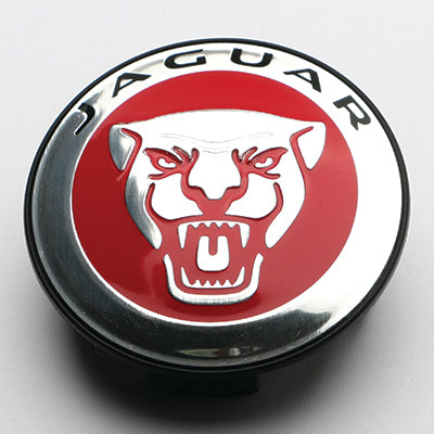 OEM Jaguar Cap- Red With Chrome Crest