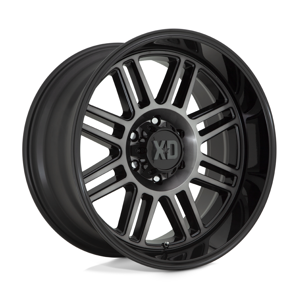 XD WHEELS XD850 CAGE 20X10 6X139.7 -18 106.1 GLOSS BLACK WITH GRAY TINT