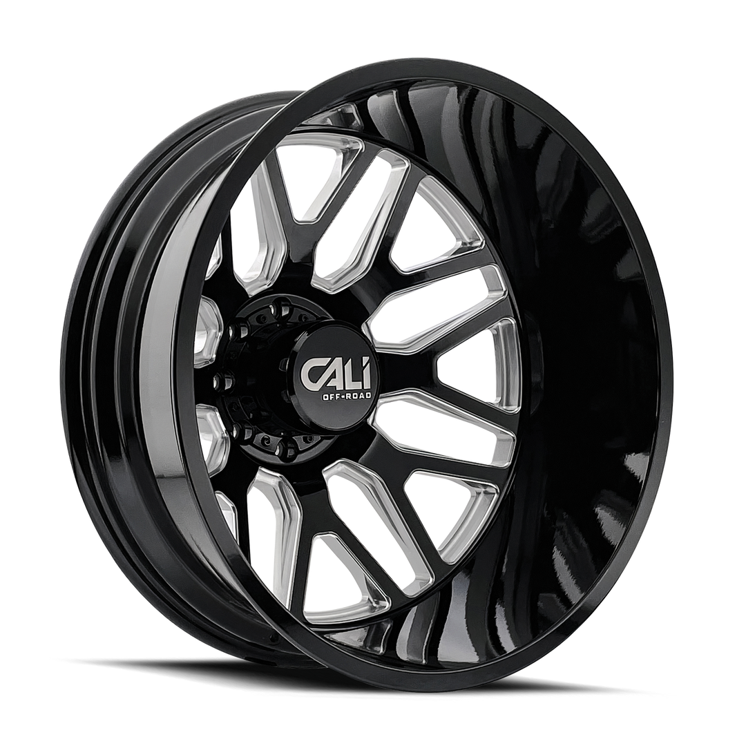 Cali Off-Road Invader Dually 9115D 24x8.25 8x165.1 -232 121.3 Gloss Black Milled