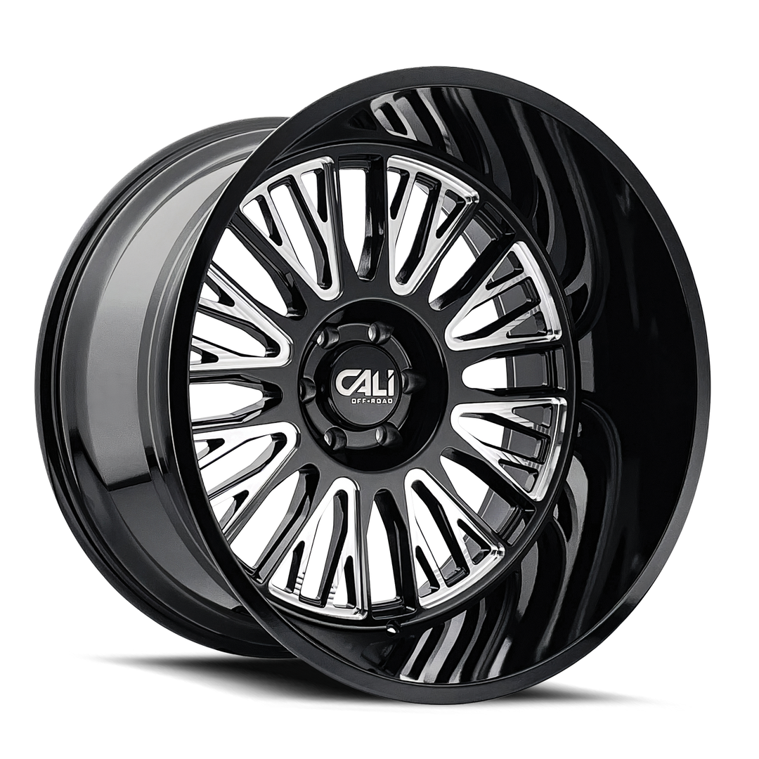 Cali Off-Road Vertex 9116 22x12 8x165.1 -44 125.2 Gloss Black Milled