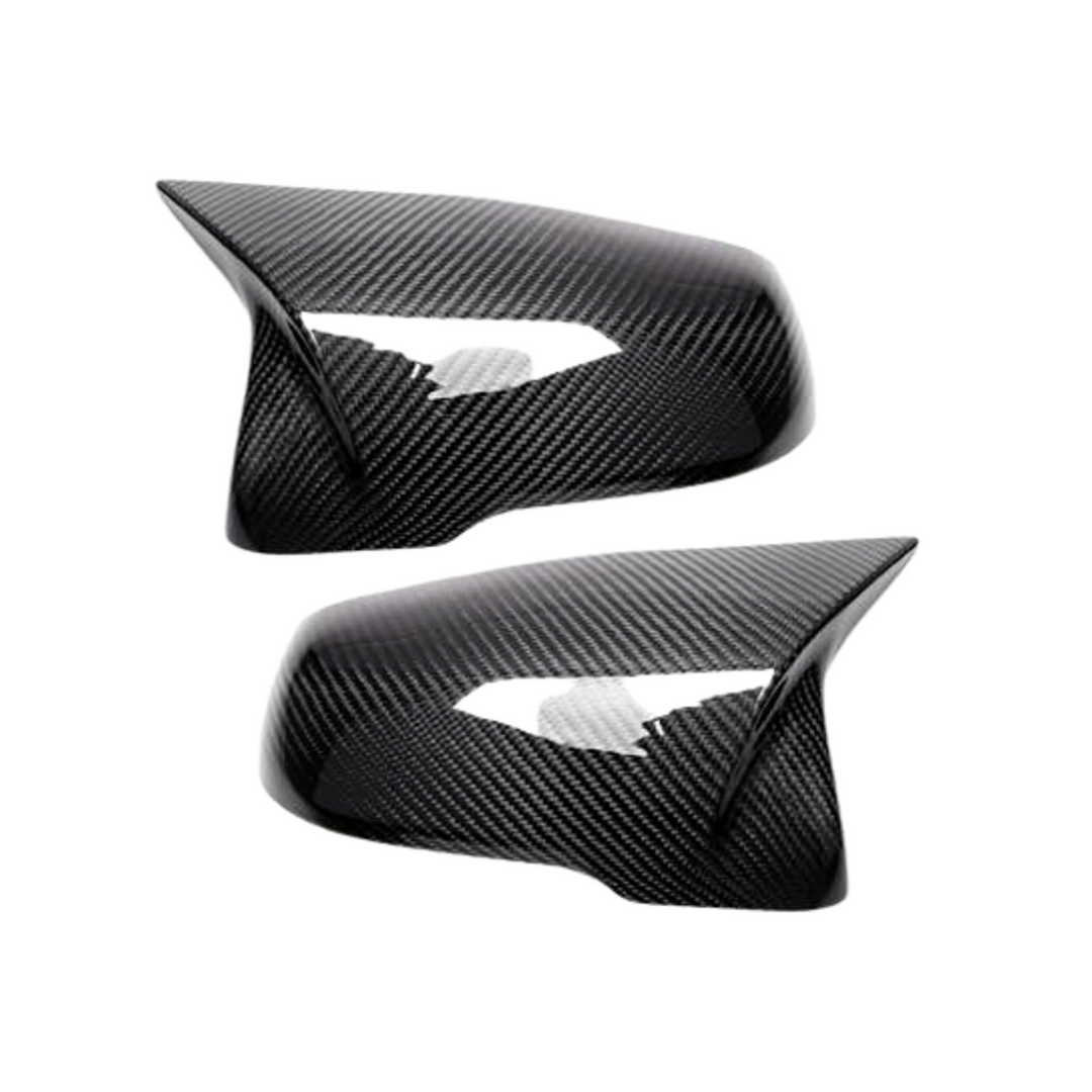 Carbon Fiber Mirror Caps Sporty Style | Model Y - CARBONE PRESTIGE