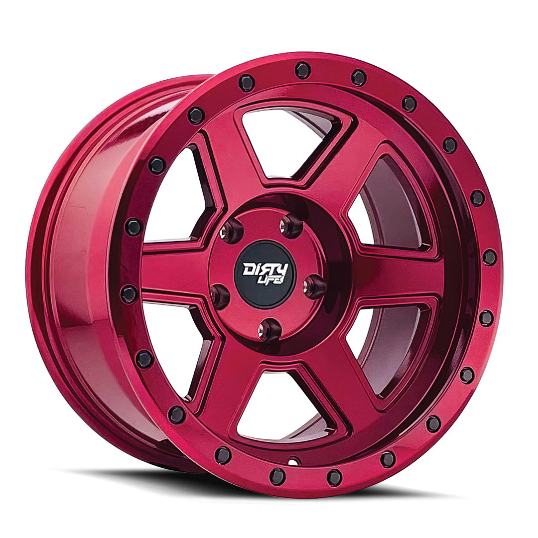 Dirty Life Compound 9315 17x9 6x135 -12 87.1 Gloss Crimson Candy Red