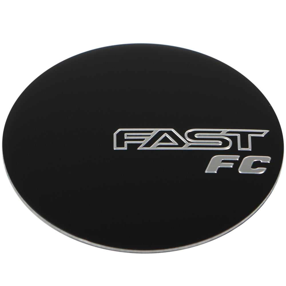 Satin Black Emblem With Chrome (FAST FC) Logo - Flat
