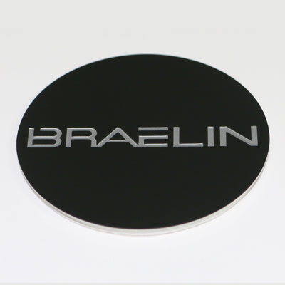 Satin Black Emblem With Silver (Braelin) Logo - Flat