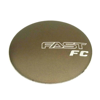 Matte Bronze Emblem With Chrome Outline (FAST FC) Logo - Dome