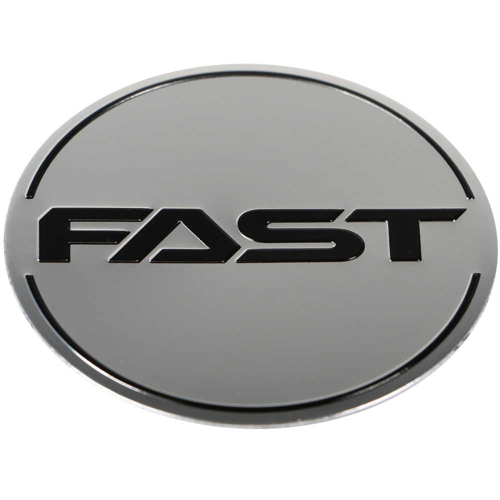 Chrome Emblem With Black (FAST) Stroke Logo - Flat