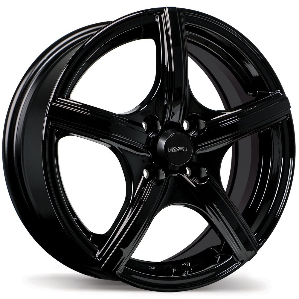 Fast Wheels Jet 14x5.5 4x100mm +40 56.1 Gloss Black – The Wheel Shop CA INC