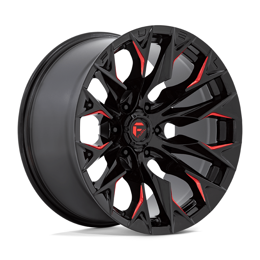 Fuel Off-Road D823 Flame 20x9 8x170 20 125.1 Gloss Black Milled With Candy Red