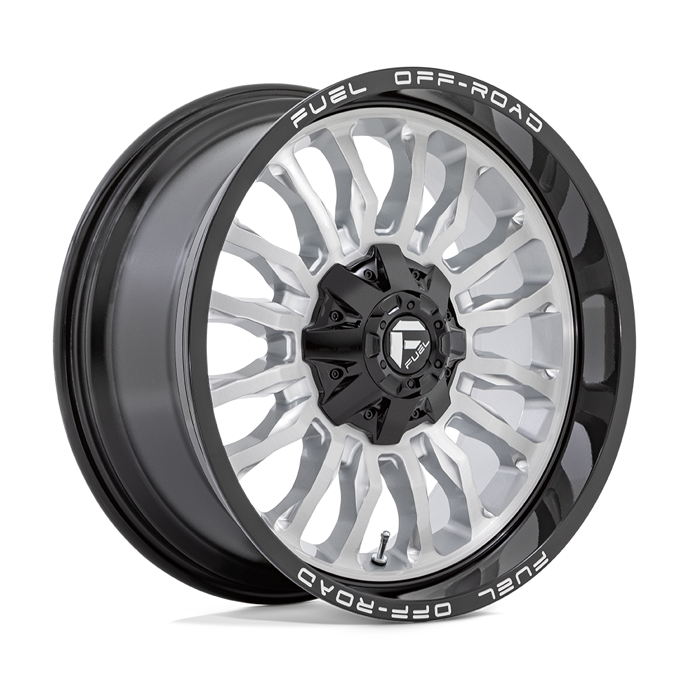 Fuel Off-Road D798 Arc 22x10 8x180 -18 124.2 Silver Brushed Face With Milled Black Lip