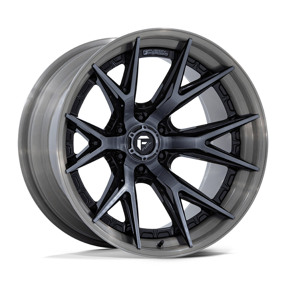 Fuel 1PC Fc402 Catalyst 24x12 6x139.7 -44 106.1 Gloss Black With Brushed Gray Tint Face & Lip