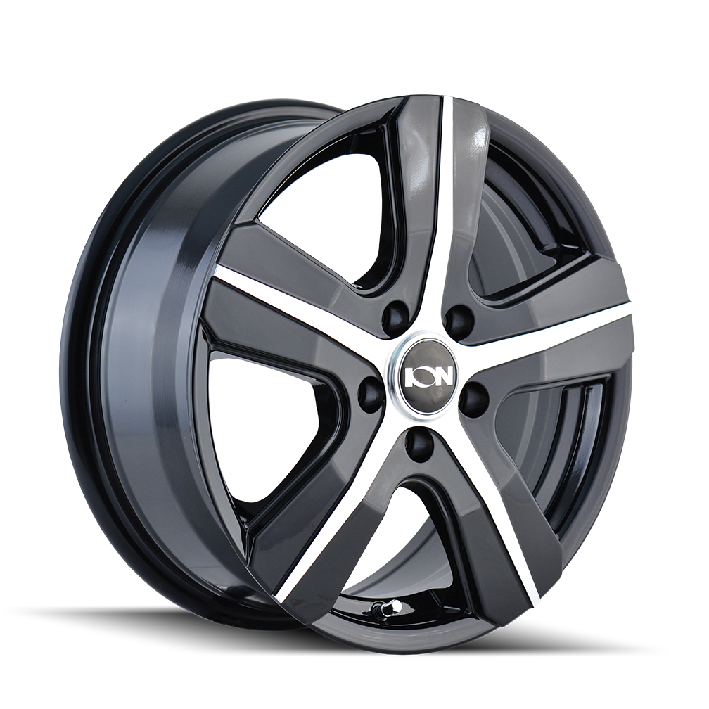 ION TYPE 101 16x7 5x160  55 65.1 GLOSS BLACK/MACHINED FACE - TheWheelShop.ca
