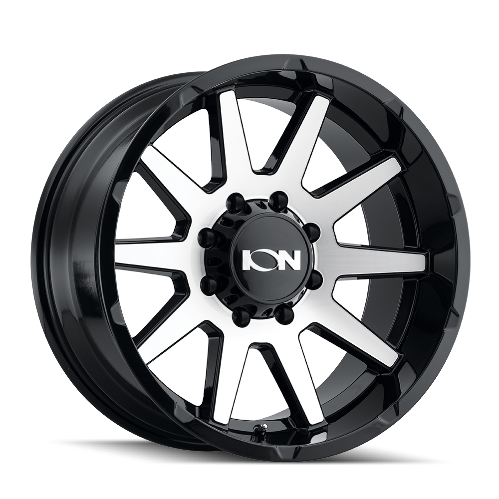 ION TYPE 143 20x10 8x180  -19 124.2 GLOSS BLACK/MACHINED FACE - TheWheelShop.ca