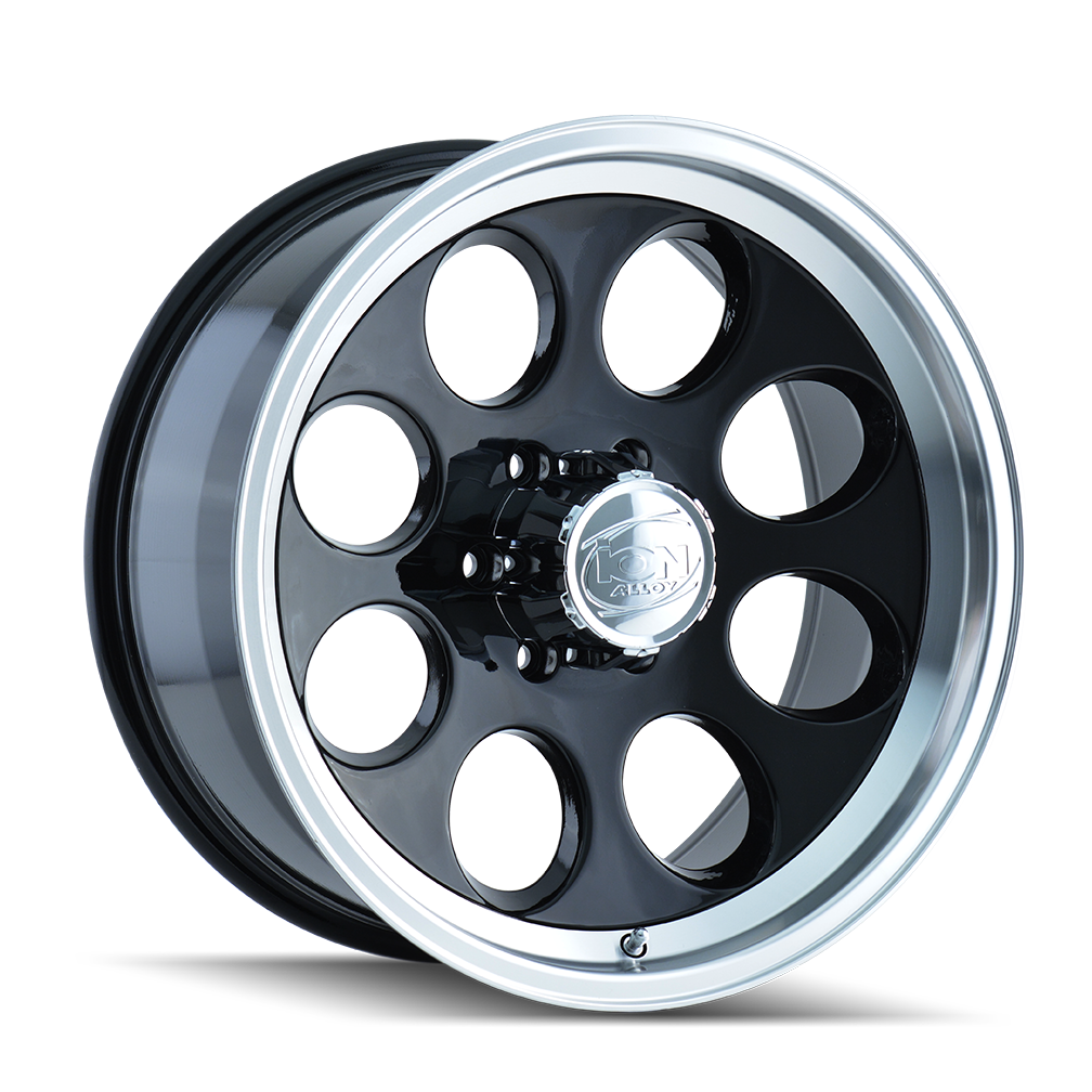 ION TYPE 171 20x9 8x170  0 130.8 BLACK/MACHINED LIP - TheWheelShop.ca