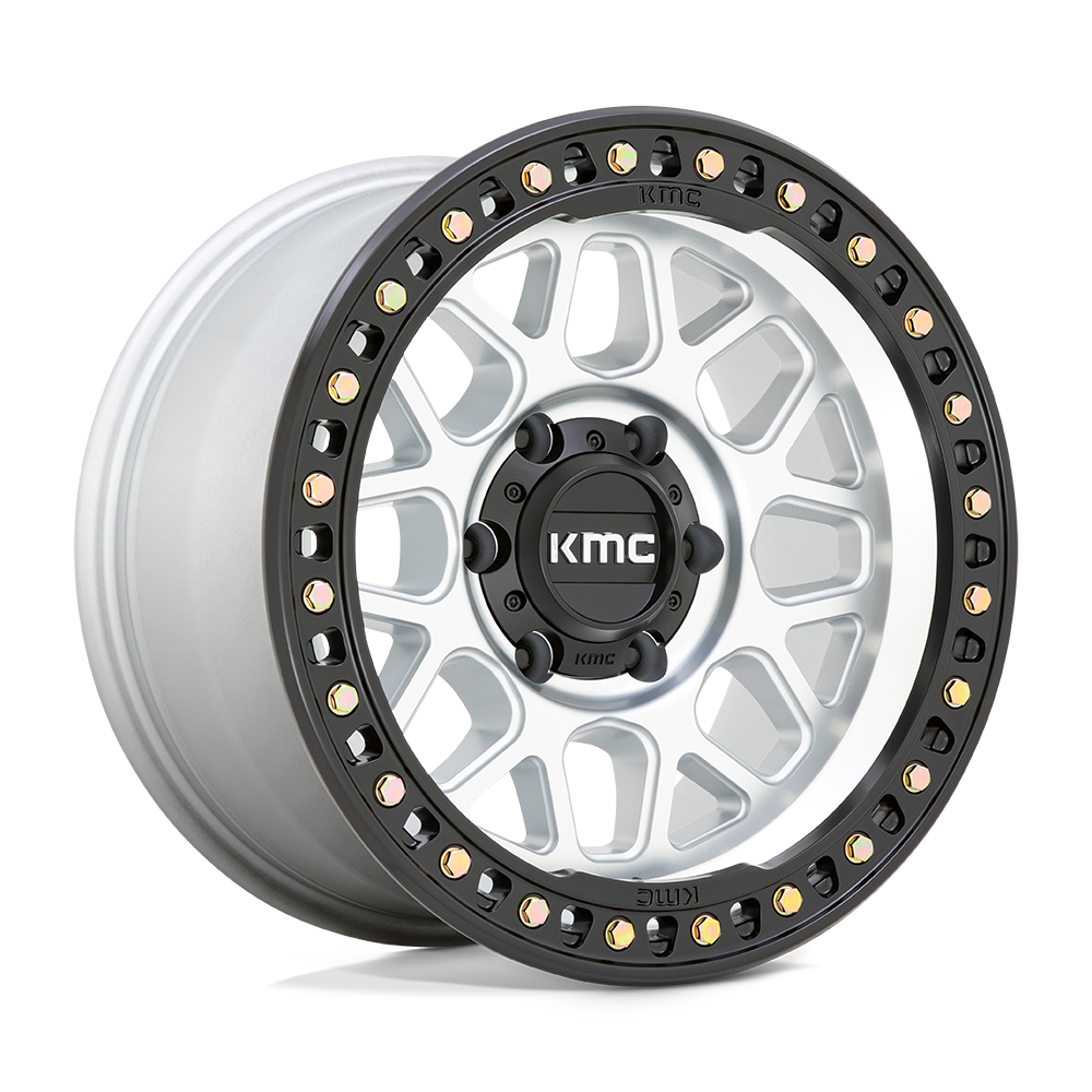 KMC KM549 GRS 17x9 8x180 18 124.2 Machined With Satin Black Lip