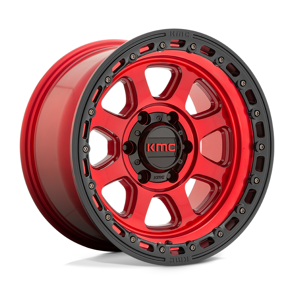KMC KM548 Chase 18x9 8x170 18 125.1 Candy Red With Black Lip