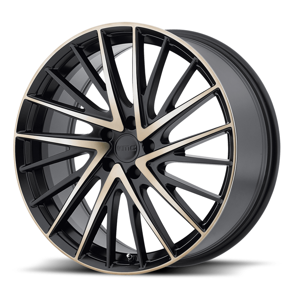 KMC Km697 Newton 20x9 5x120 38 74.1 Satin Black W/ Machined Face And Tinted Clear