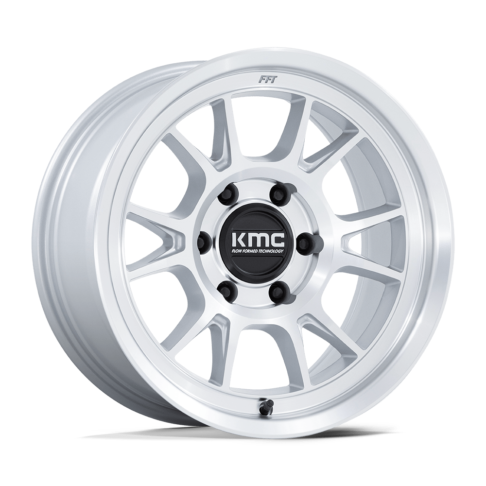 KMC Km729 Range 17x8.5 5x127 0 71.5 Gloss Silver With Machined Face