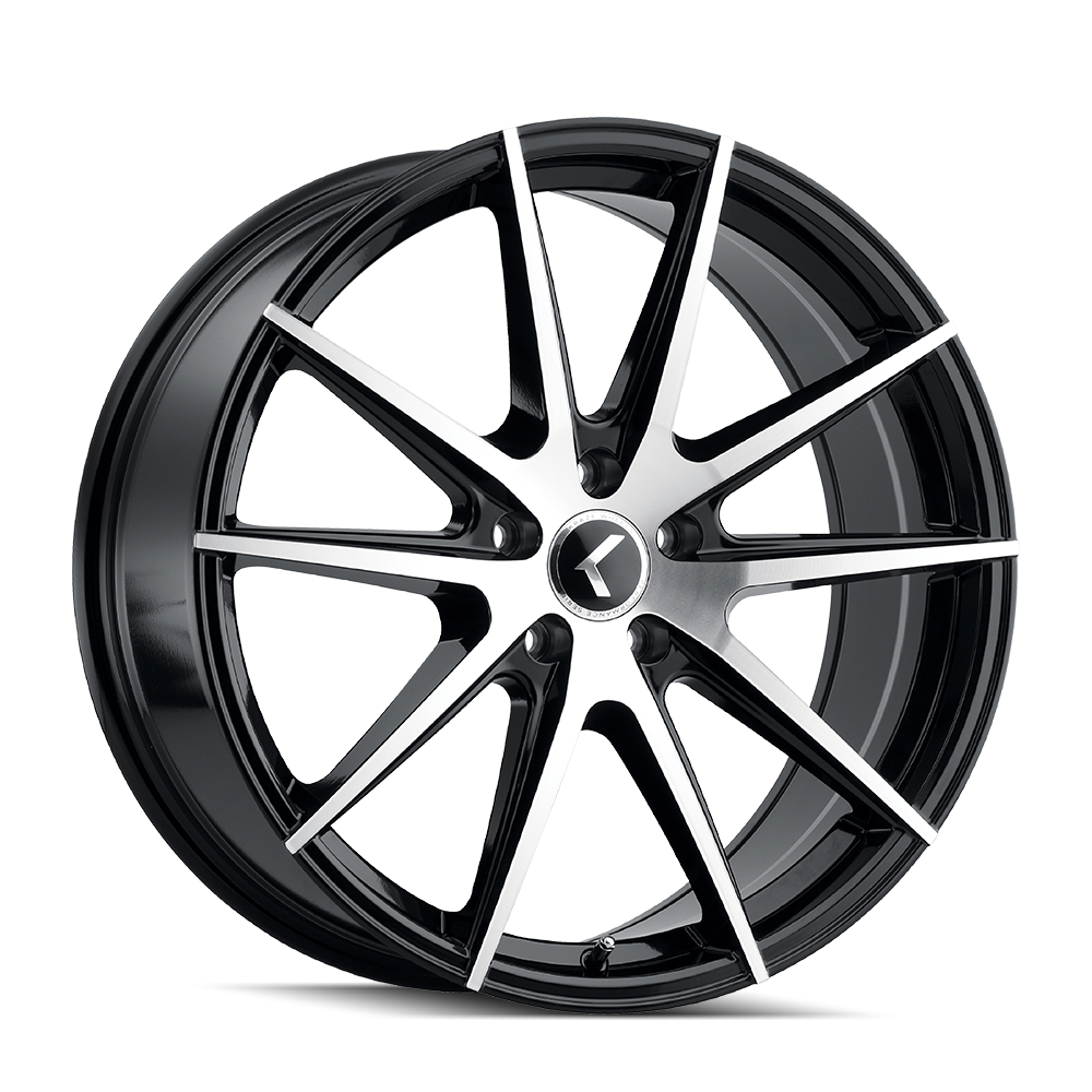 Kraze Turismo KR193 17x8 5x108 38 63.5 Gloss Black Machined