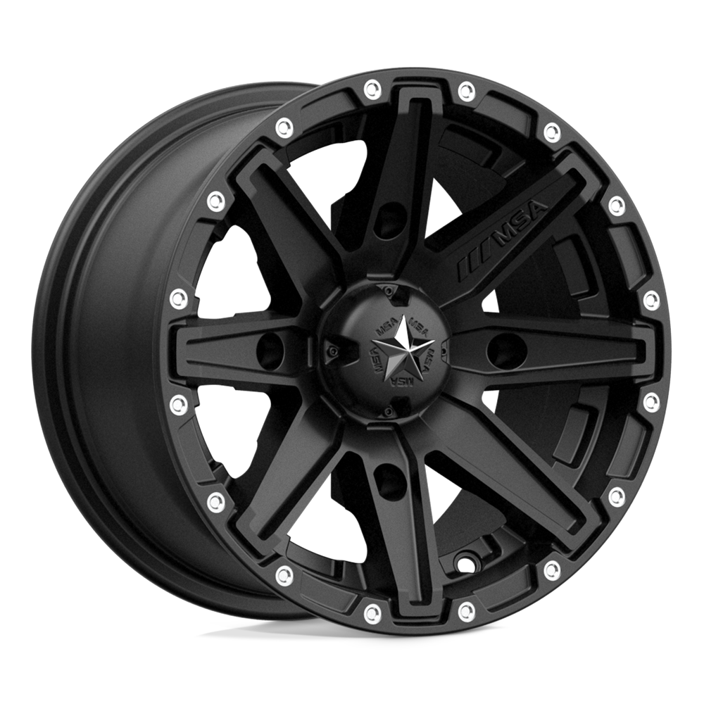 MSA Offroad Wheels M33 Clutch 12x7 4x156 10 132 Satin Black