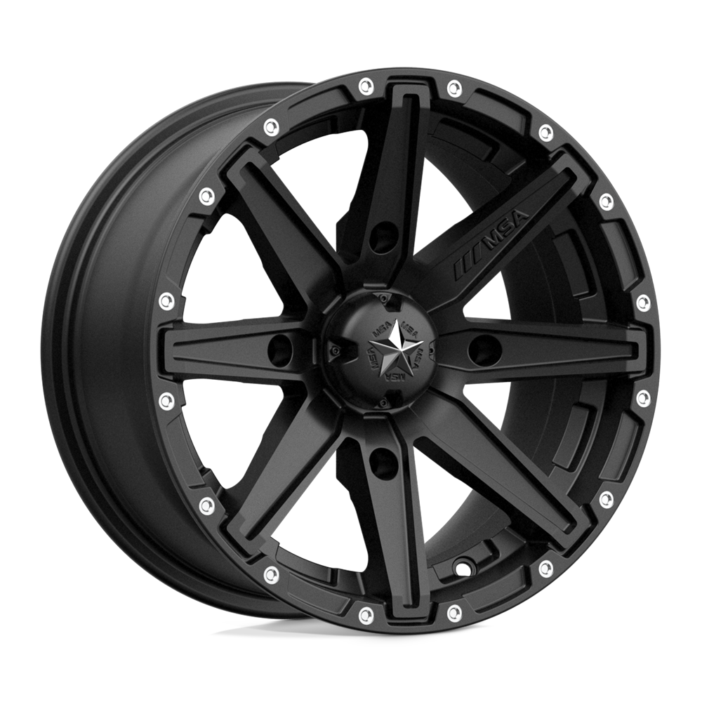 MSA Offroad Wheels M33 Clutch 14x7 4x156 10 132 Satin Black