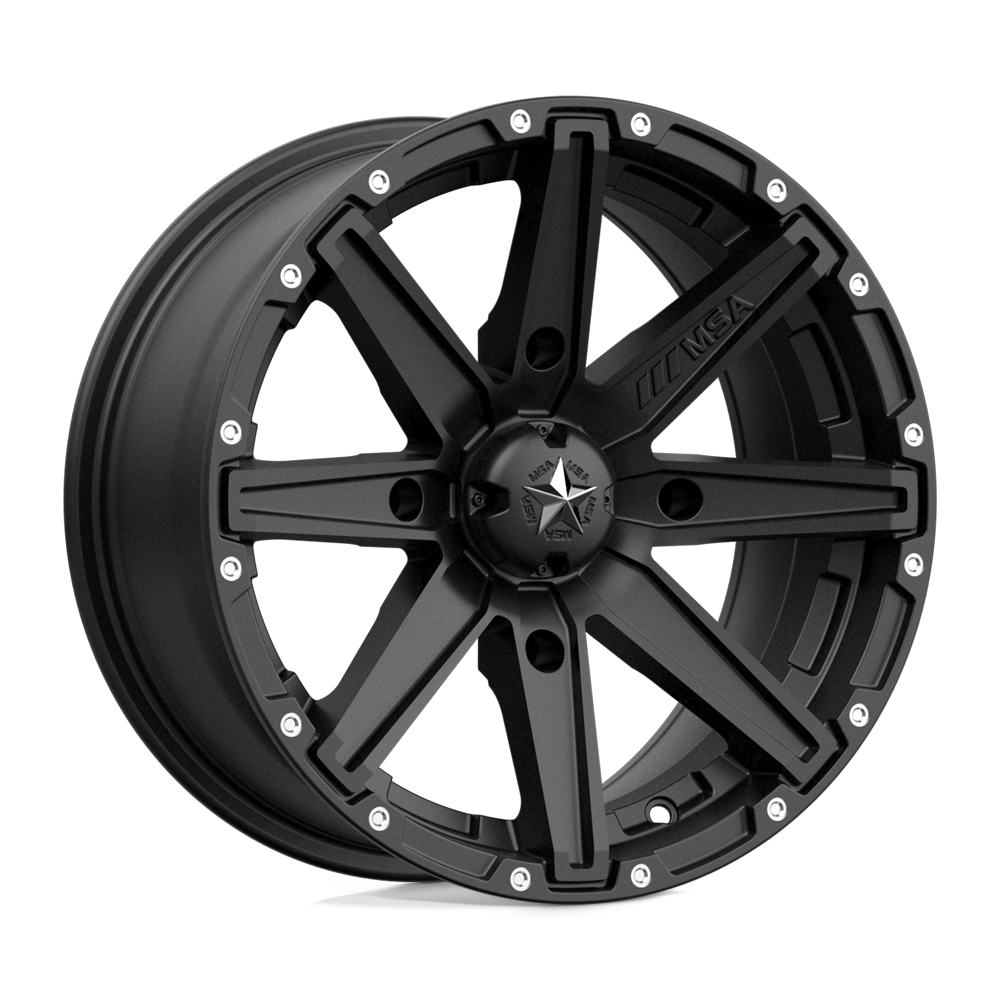 MSA Offroad Wheels M33 Clutch 15x7 4x156 10 132 Satin Black