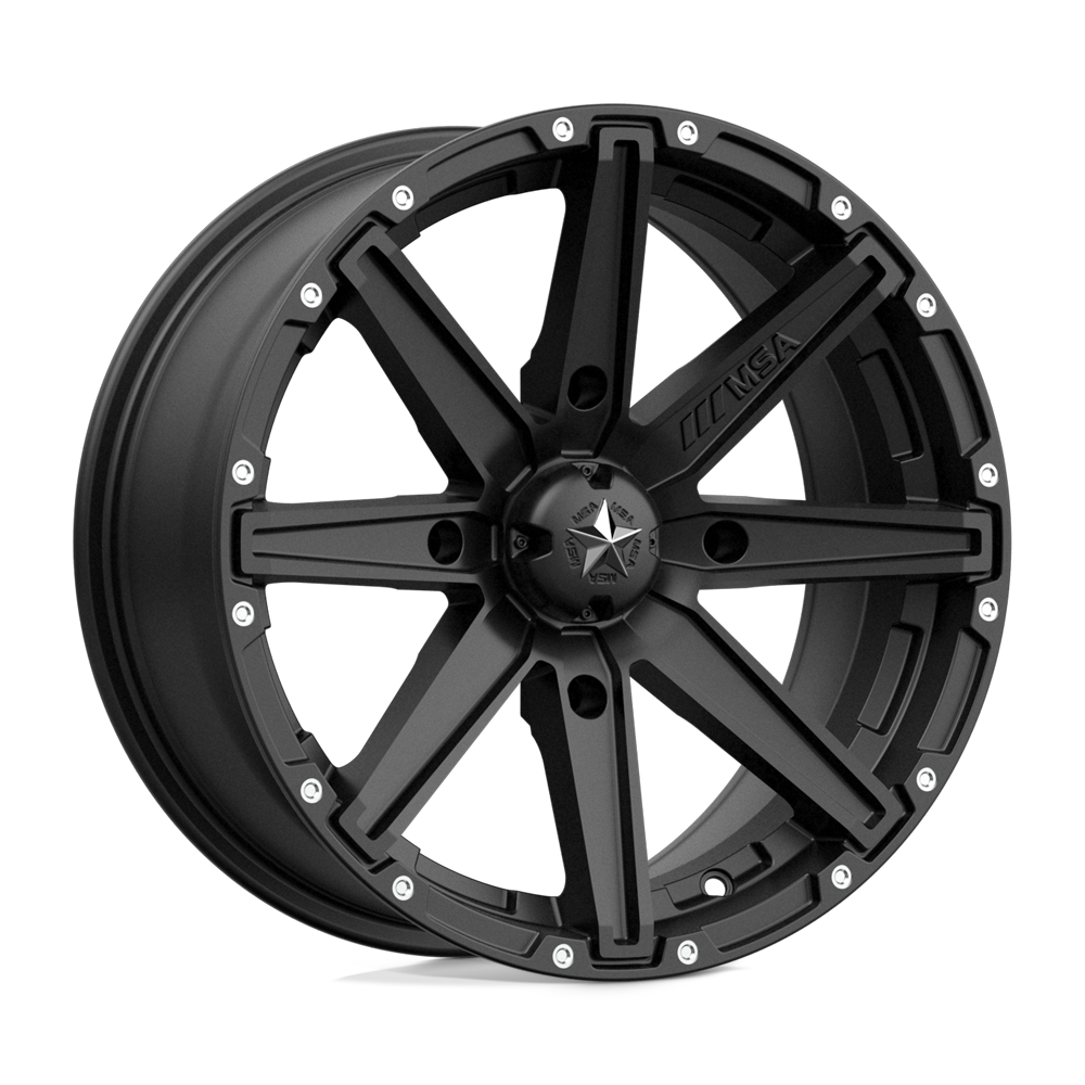 MSA Offroad Wheels M33 Clutch 16x7 4x137 10 112.1 Satin Black