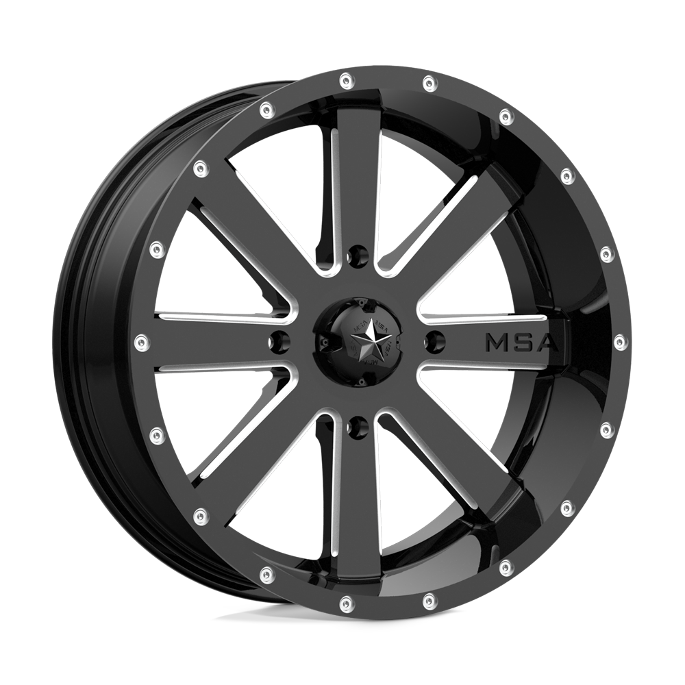 MSA Offroad Wheels M34 Flash 20x7 4x156 0 132 Gloss Black Milled